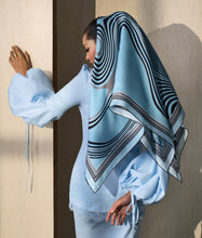 Load image into Gallery viewer, Safir Silk Scarf (Baby Blue)