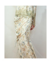 Load image into Gallery viewer, Ruella Printed Kurung (Cloud Dancer with Pastel Green)