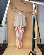 Load image into Gallery viewer, Seroja Kurung Kedah with Adjustable Pario Wrapping Skirt in Light Brown