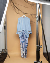 Load image into Gallery viewer, Seroja Kurung Kedah with Adjustable Pario Wrapping Skirt in Baby Blue
