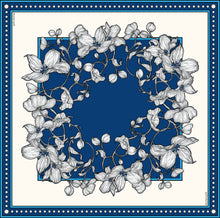 Load image into Gallery viewer, Nilam Silk Scarf (Classic Blue)
