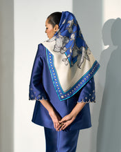 Load image into Gallery viewer, Nilam Silk Scarf (Classic Blue)
