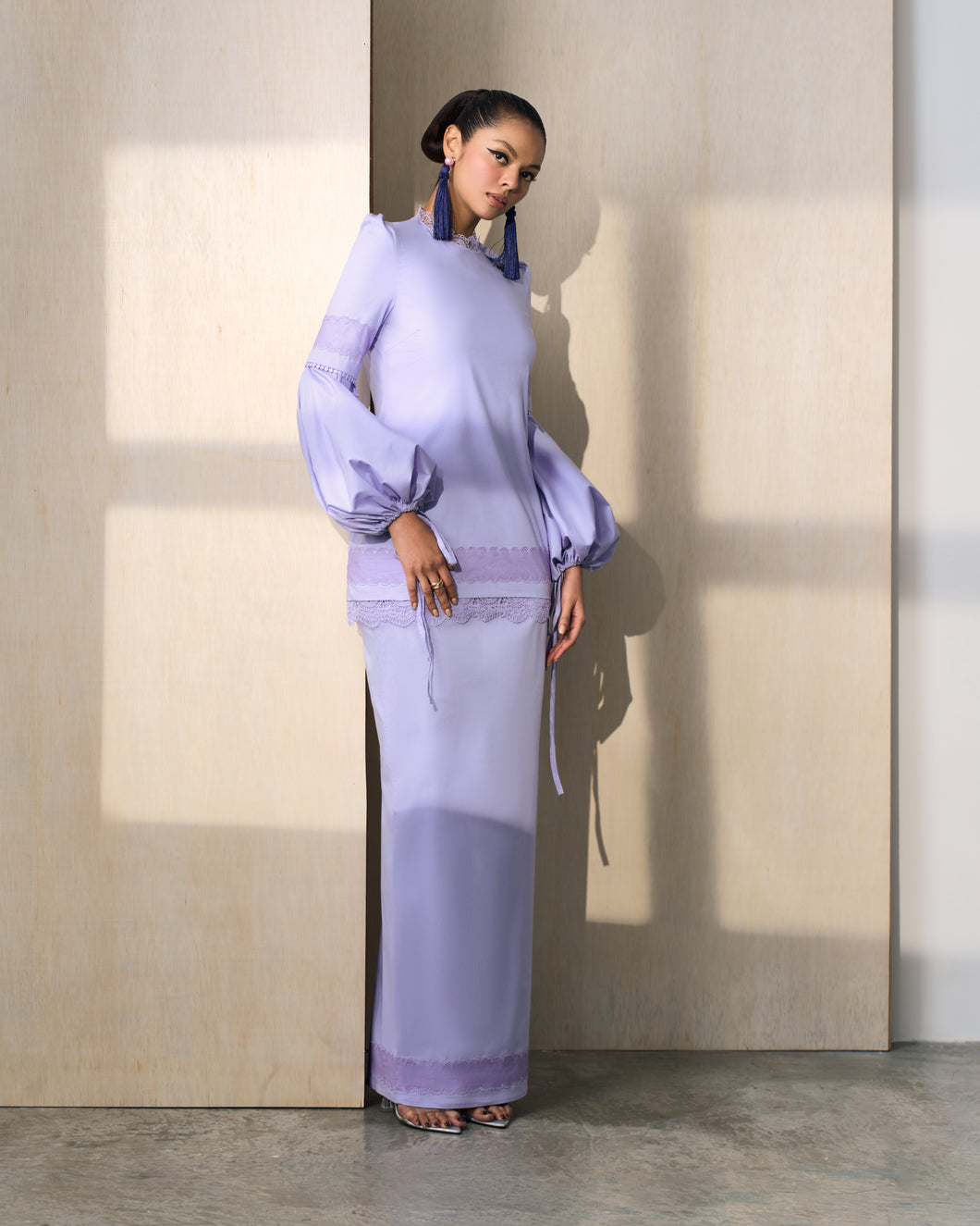 Kurung Mini Telang (Lilac)