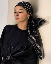 Load image into Gallery viewer, Intan Silk Scarf (Black)
